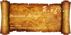 Ruszkai Ábel névjegykártya